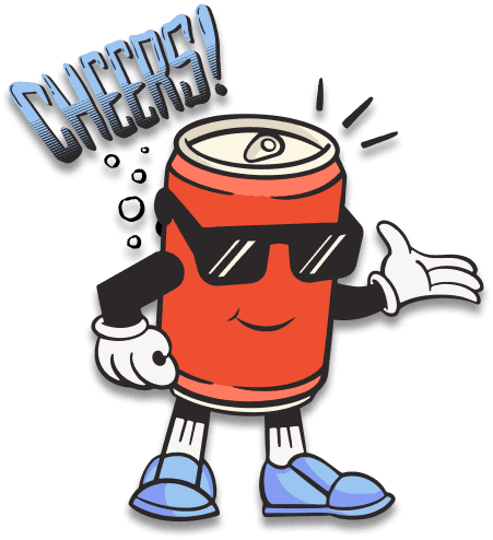 FAQ retro man cheers icon